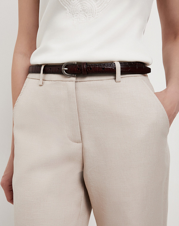 701-5201-609 Ремень жен. кож.спилок/кож.спилок корич, Mascotte