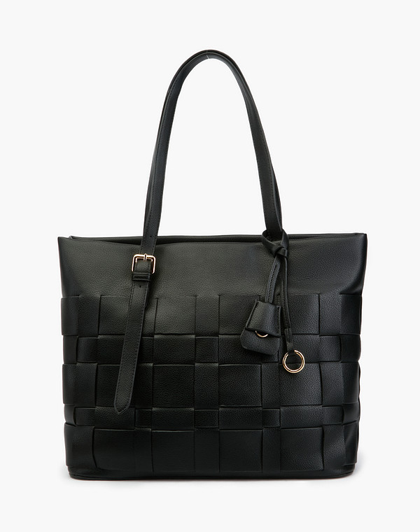 670-2111-602 Сумка женская и.кожа/текстиль черн, L, Mascotte