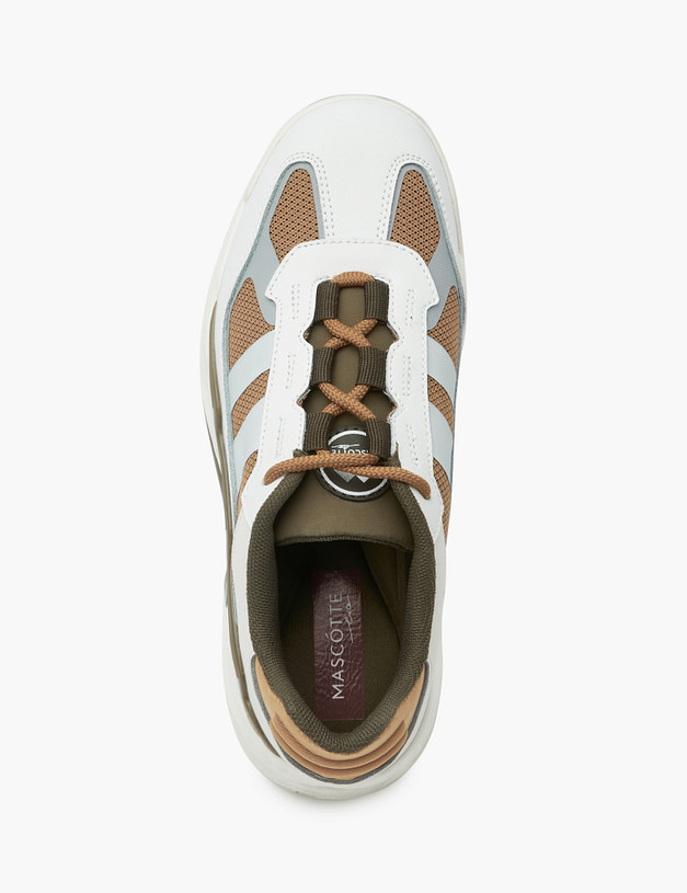Бежевые женские кроссовки с цветными вставками MASCOTTE 189-312521-0213 | ракурс 6