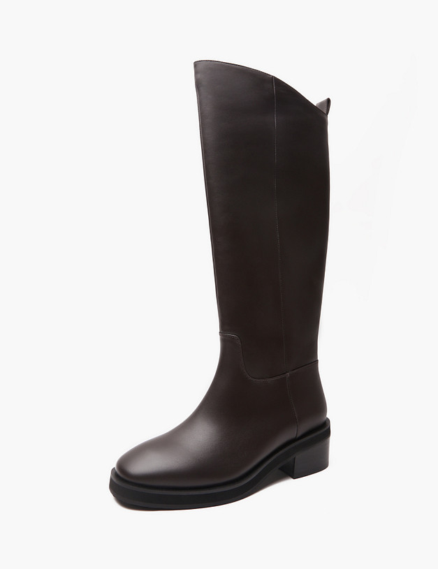 Темно-коричневые женские сапоги MASCOTTE 172-4240221-7160M | ракурс 4 Темно-коричневые женские сапоги MASCOTTE 172-4240221-7160M | ракурс 4