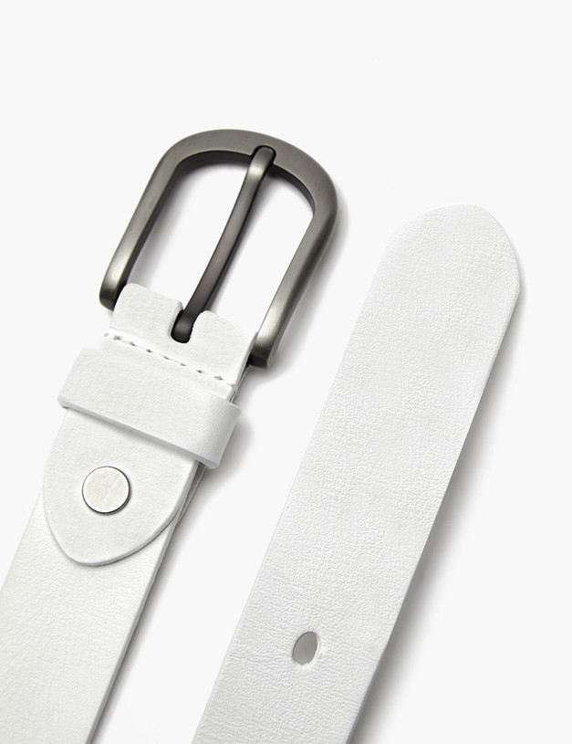 Белый женский ремень MASCOTTE 703-4102-101 | ракурс 3