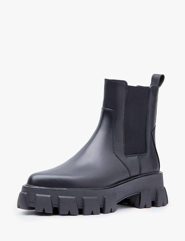 Черные кожаные женские челси MASCOTTE 233-3202021-3100M | ракурс 2 Черные кожаные женские челси MASCOTTE 233-3202021-3100M | ракурс 2