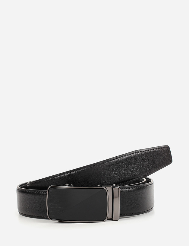 Черный мужской ремень MASCOTTE 727-1109-102 | ракурс 2 Черный мужской ремень MASCOTTE 727-1109-102 | ракурс 2