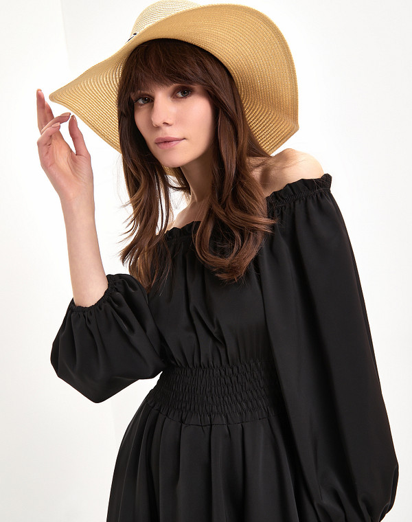 756-3124-1001 Шляпа женская целлюлоза-текстиль беж, Mascotte