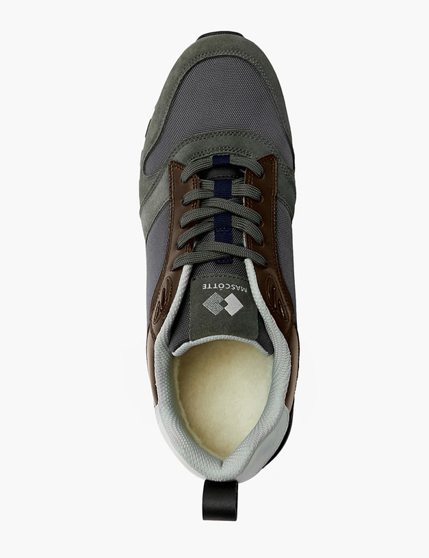 Серые зимние мужские кроссовки MASCOTTE 189-2212357-0210 | ракурс 4