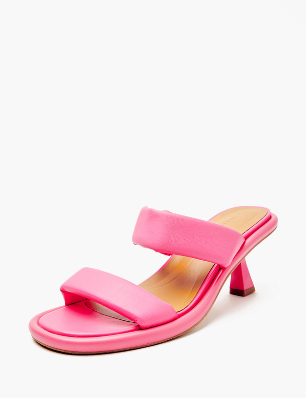 Розовые кожаные женские мюли MASCOTTE 233-4126111-7526M | ракурс 4