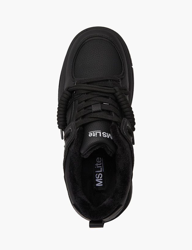 Черные женские кеды на платформе MASCOTTE 234-323822-0602 | ракурс 4