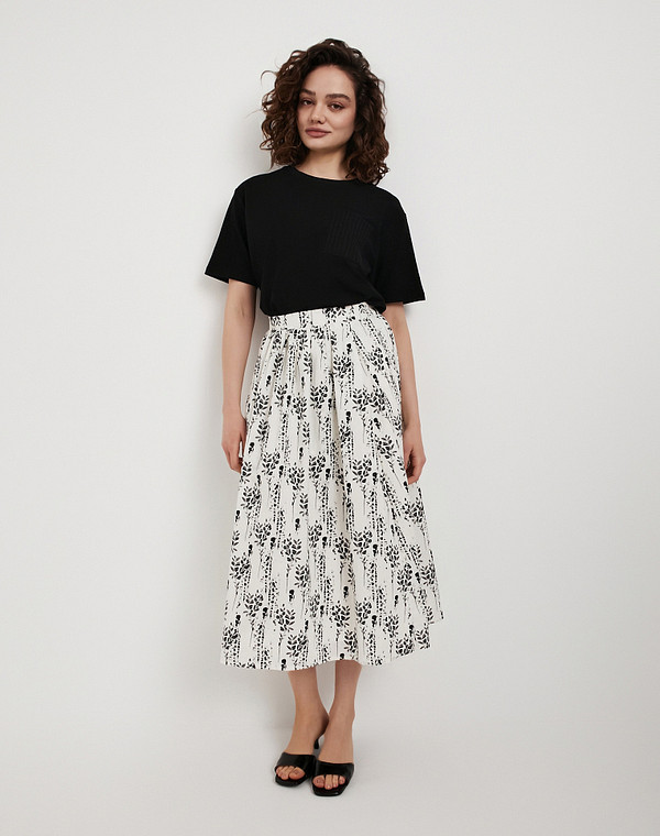 986-6104-2621 Юбка женская черн/бел, Mascotte