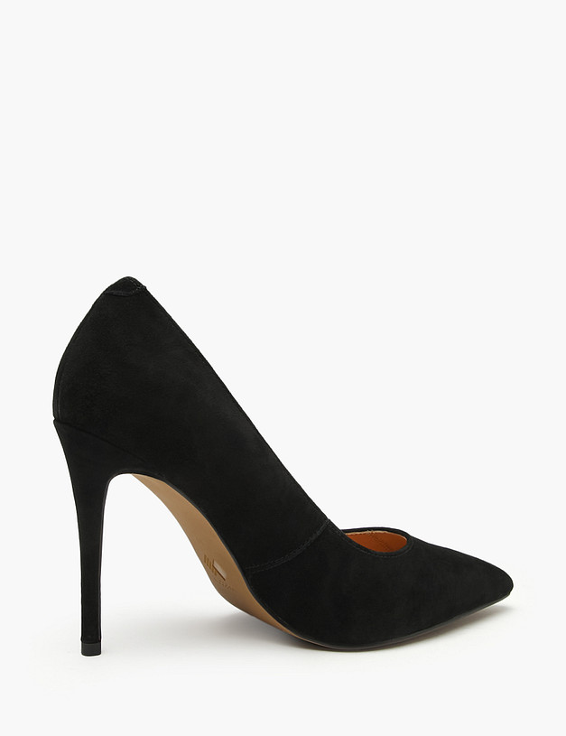 Черные женские велюровые туфли MASCOTTE 94-520115-3605M | ракурс 3