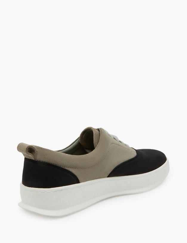 Серые мужские кеды из велюра MASCOTTE 175-3170712-3290M | ракурс 4