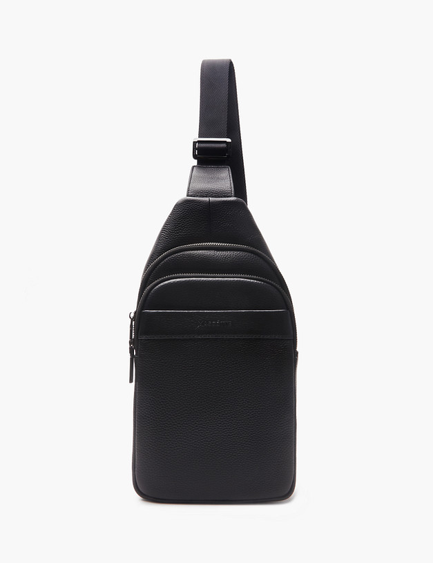Черная мужская сумка-слинг MASCOTTE 602-3204-102 | ракурс 2