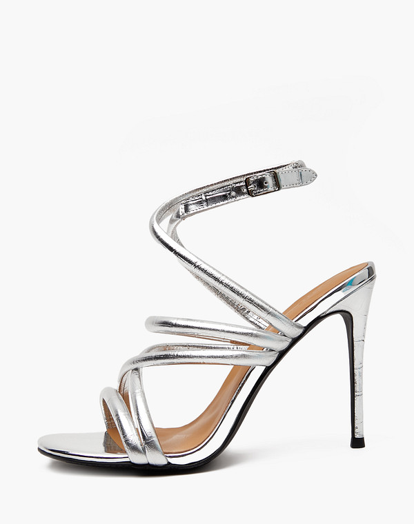 100-411412-0116 Туфли летние женские нат.кожа/нат.кожа серебро, Mascotte