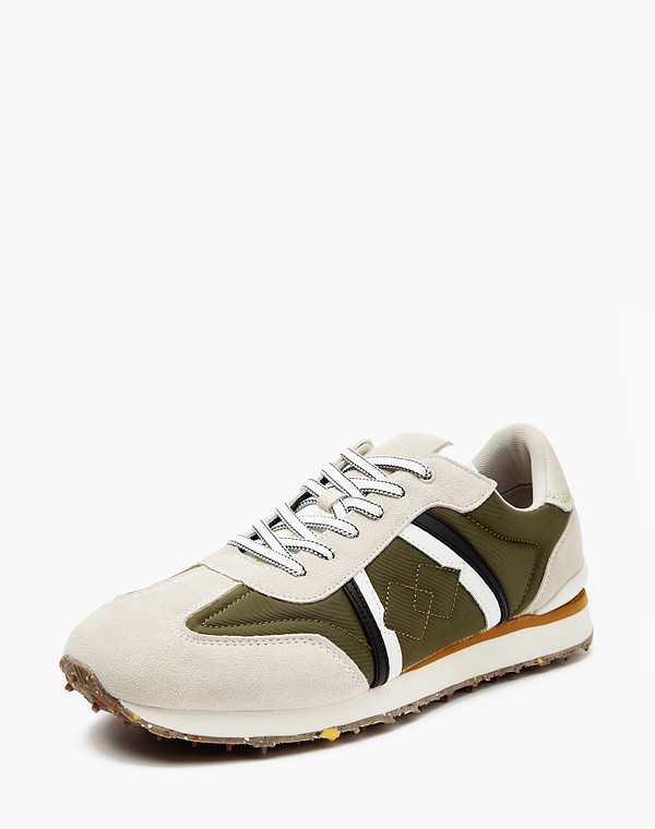 189-3291121-0204 Полуботинки для активного отдыха мужские текстиль-велюр/текстиль зелен-бел, Mascotte Lite