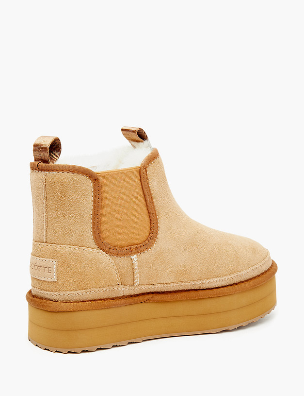 Бежевые женские угги MASCOTTE 234-3206533-0208 | ракурс 3 Бежевые женские угги MASCOTTE 234-3206533-0208 | ракурс 3