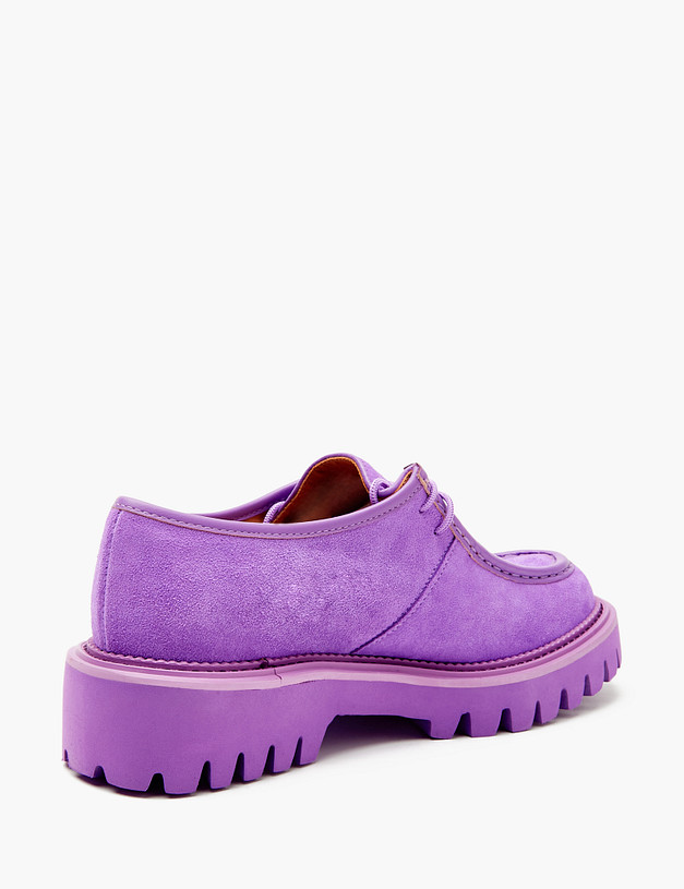 Фиолетовые женские велюровые полуботинки MASCOTTE 233-4124311-0207 | ракурс 3