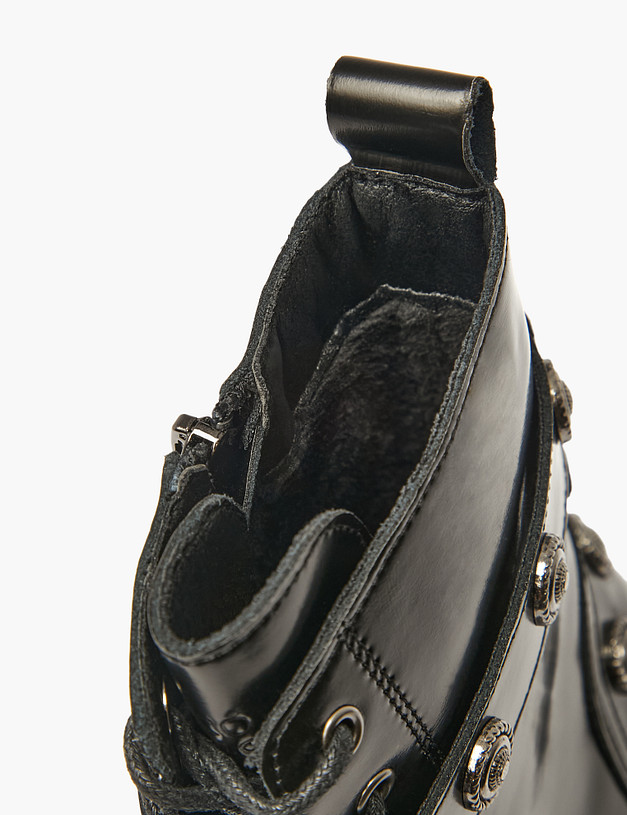 Черные ботинки для девочек MASCOTTE 234-522722-0602 | ракурс 7 Черные ботинки для девочек MASCOTTE 234-522722-0602 | ракурс 7