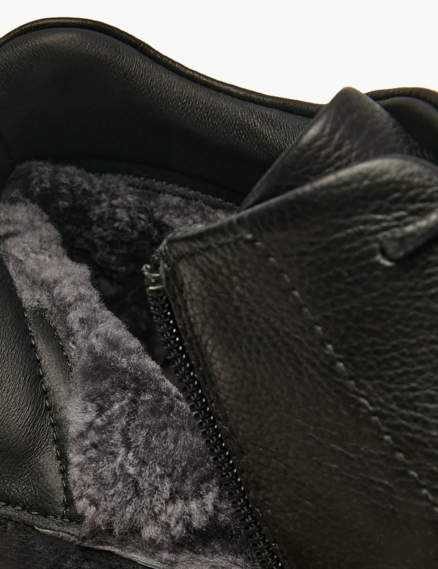 Черные мужские ботинки MASCOTTE 142-521031-8161M | ракурс 6 Черные мужские ботинки MASCOTTE 142-521031-8161M | ракурс 6