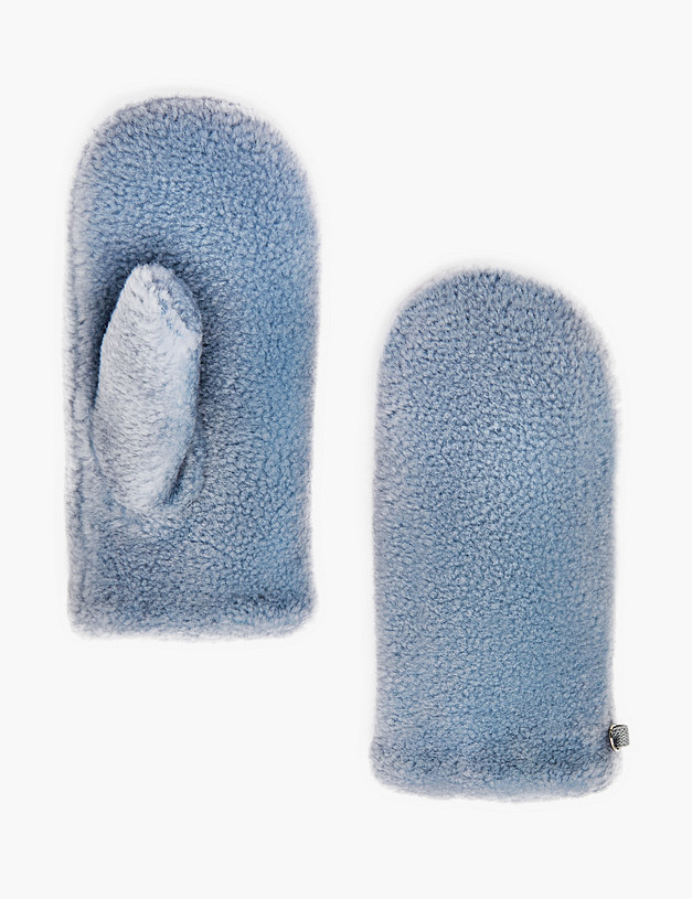 Серо-голубые шерстяные женские варежки MASCOTTE 717-3212-510 | ракурс 2 Серо-голубые шерстяные женские варежки MASCOTTE 717-3212-510 | ракурс 2