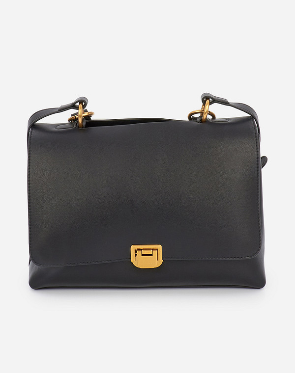 604-1218-602 Сумка женская кож.спилок-и.кожа/текстиль черн, M, Mascotte