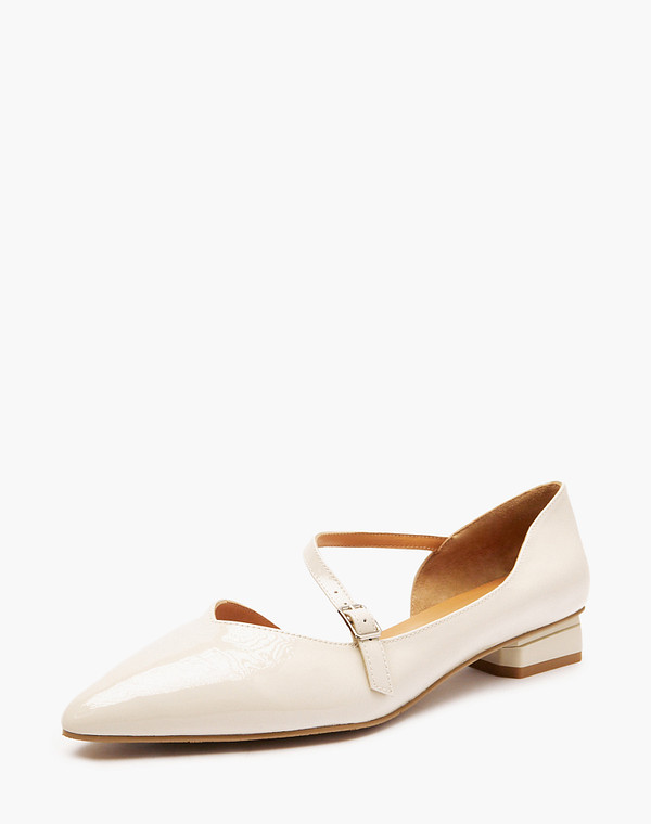 100-516011-3780M Туфли женские лак.кожа/нат.кожа молочн, Mascotte