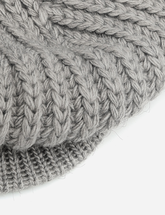 Серая женская шапка MASCOTTE 781-1236-510 | ракурс 3