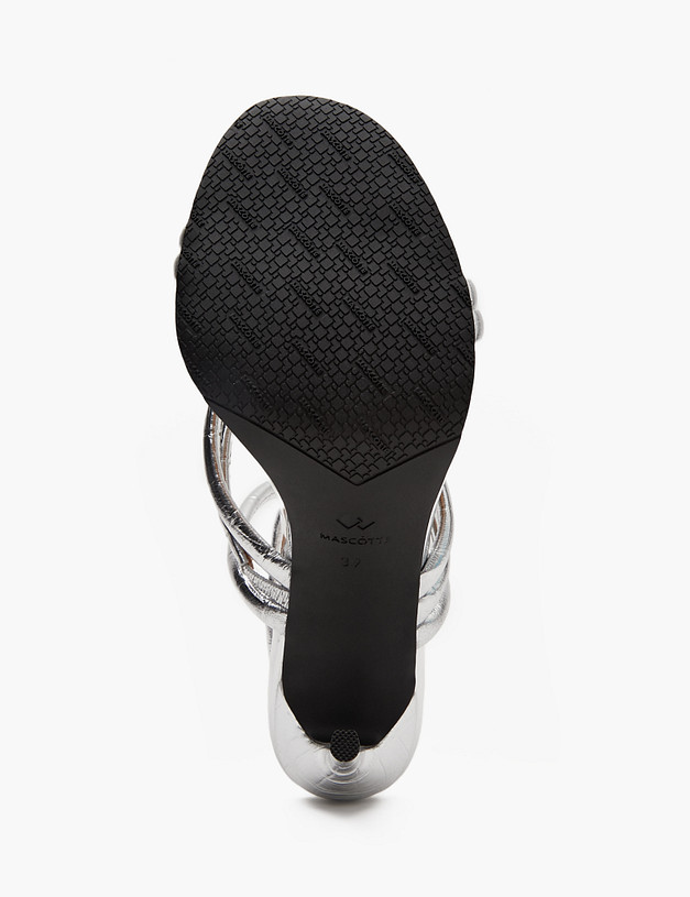 Серебристые женские босоножки MASCOTTE 100-411412-0116 | ракурс 6