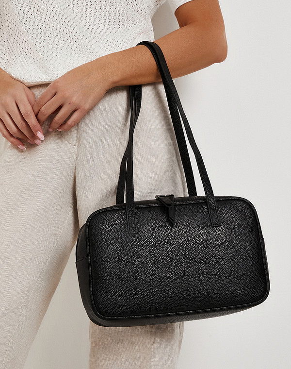 660-6102-102 Сумка женская нат.кожа-и.кожа/текстиль черн, S, Mascotte