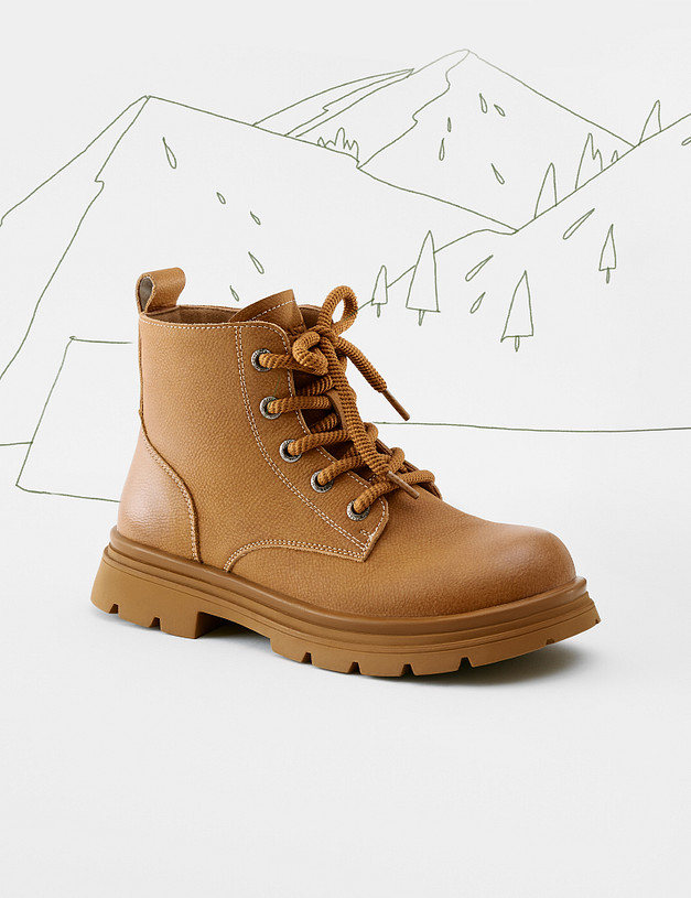 Рыжие детские ботинки MASCOTTE 234-523021-0613 | ракурс 1