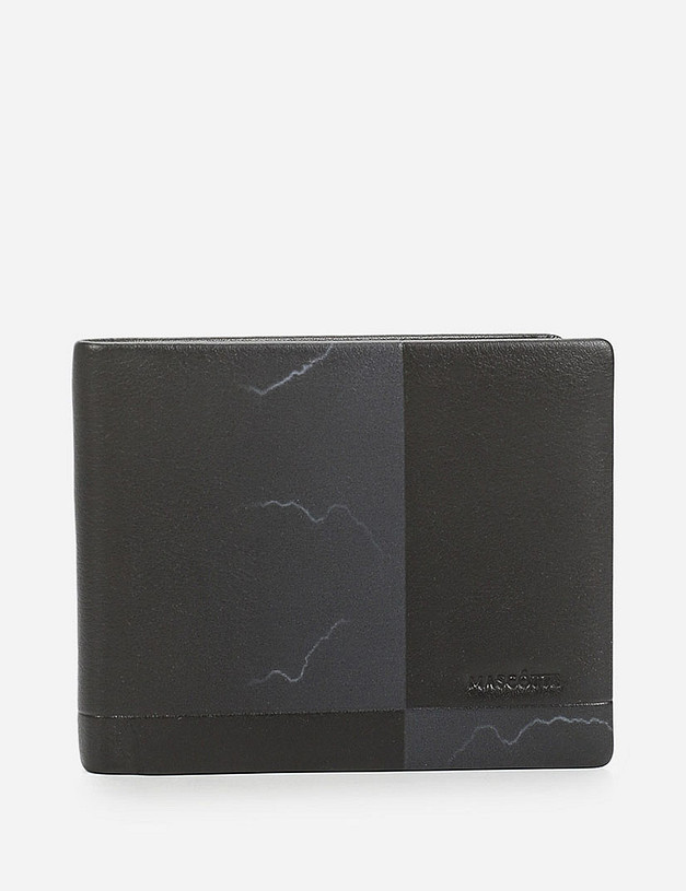 Черный мужской бумажник MASCOTTE 642-9225-102 | ракурс 1