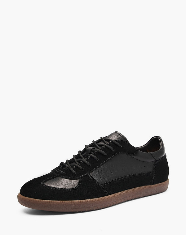 142-6133023-0102 Полуботинки для активного отдыха мужские нат.кожа-велюр/текстиль-нат.кожа черн, Mascotte