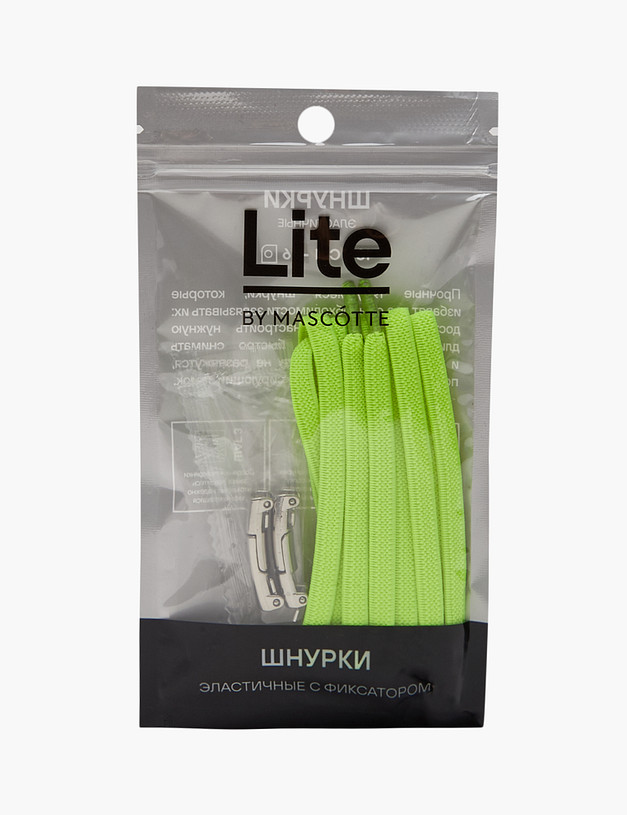 Салатовые эластичные шнурки с фиксатором MASCOTTE 951-3201-2404 | ракурс 1 Салатовые эластичные шнурки с фиксатором MASCOTTE 951-3201-2404 | ракурс 1