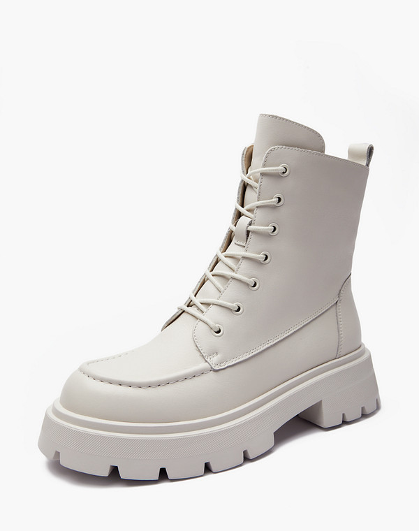 78-420121-4156M Ботинки женские нат.кожа/ворсин молочн, Mascotte