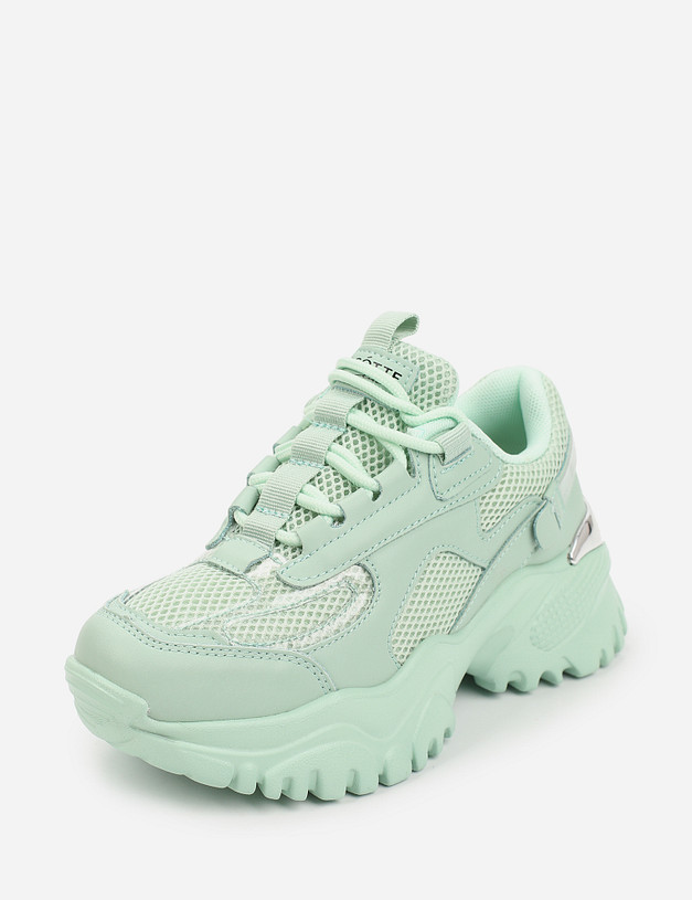 Мятные женские кроссовки MASCOTTE 189-111722-0104 | ракурс 3