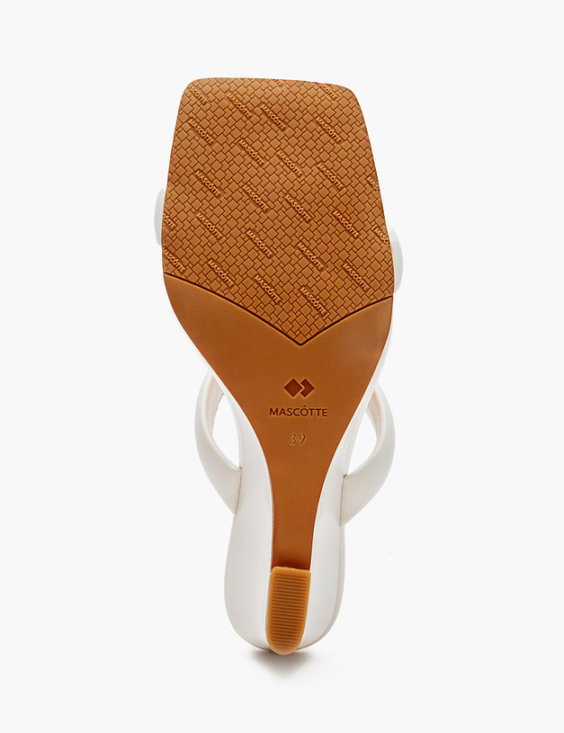 Молочные женские мюли на танкетке MASCOTTE 94-410511-0501 | ракурс 5