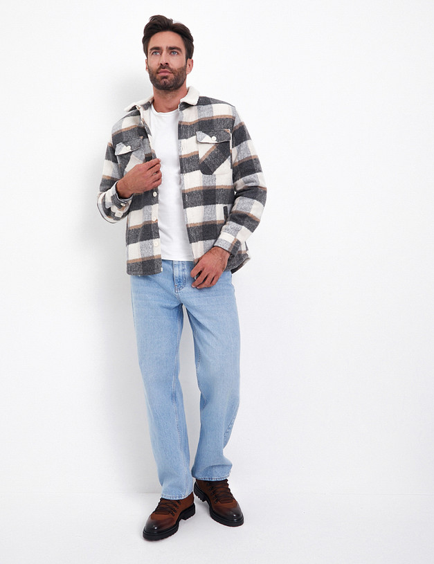 Мужская куртка-рубашка в клетку MASCOTTE 885-4215-7501 | ракурс 2 Мужская куртка-рубашка в клетку MASCOTTE 885-4215-7501 | ракурс 2