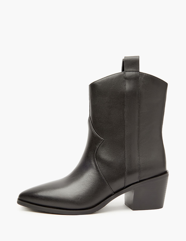 Черные кожаные женские казаки MASCOTTE 233-3205821-3100M | ракурс 1