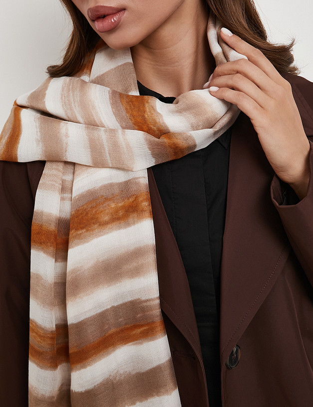 Коричневый женский шарф MASCOTTE 766-6127-2409 | ракурс 6