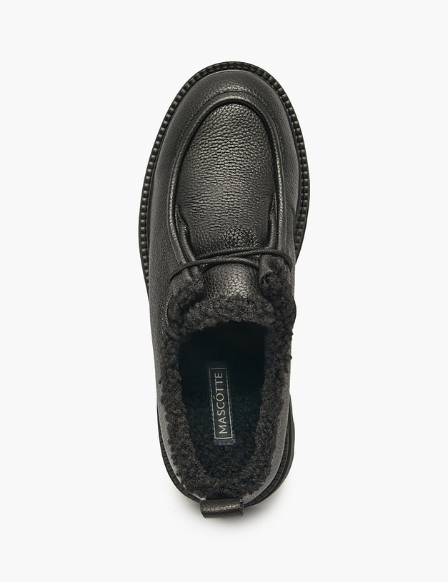 Черные женские дерби на меху MASCOTTE 233-522841-0102 | ракурс 4