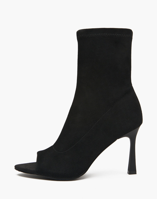 233-510511-0602 Туфли летние женские велюр/нат.кожа черн, Mascotte