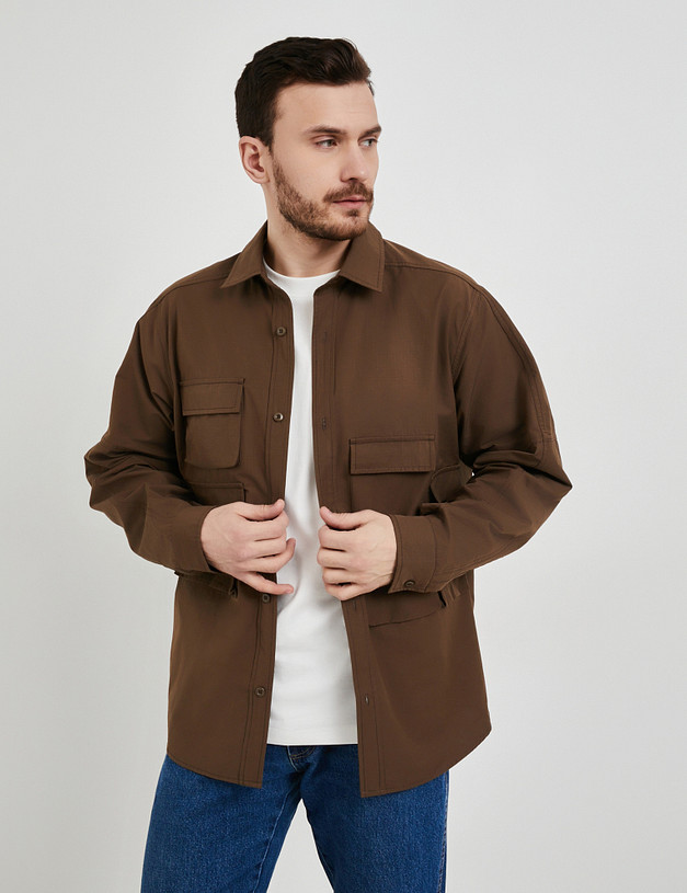 Мужская ветровка цвета капучино MASCOTTE 971-5114-2609 | ракурс 2