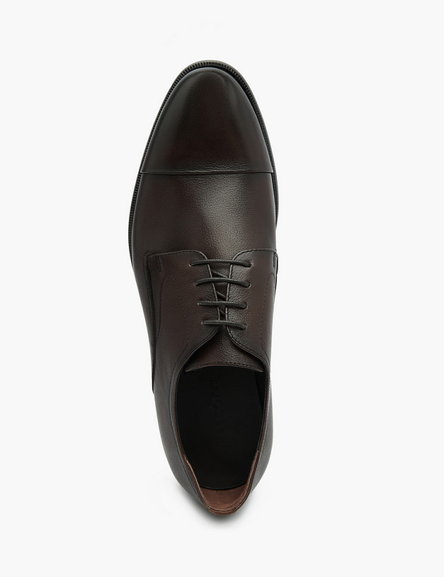 Коричневые мужские дерби из кожи MASCOTTE 128-310716-0109 | ракурс 4 Коричневые мужские дерби из кожи MASCOTTE 128-310716-0109 | ракурс 4