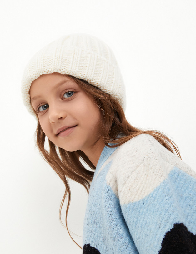 Молочная шапка для девочек MASCOTTE 781-3246-501 | ракурс 1