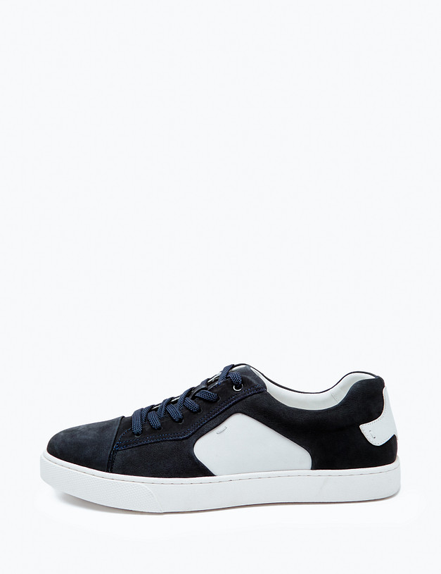 Синие мужские кеды из нубука и кожи MASCOTTE 58-4132015-3324M | ракурс 1 Синие мужские кеды из нубука и кожи MASCOTTE 58-4132015-3324M | ракурс 1