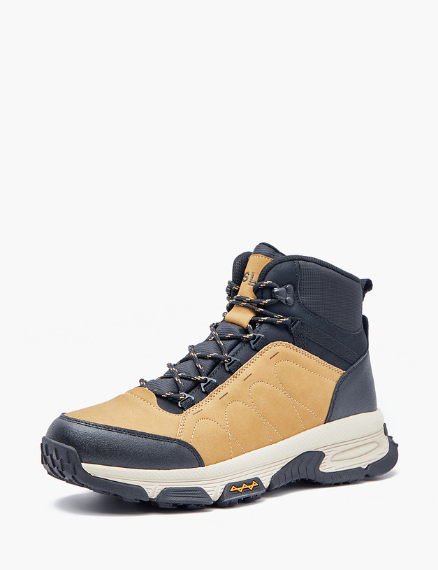 Горчичные мужские ботинки-хайкеры MASCOTTE 189-320822-0609 | ракурс 3