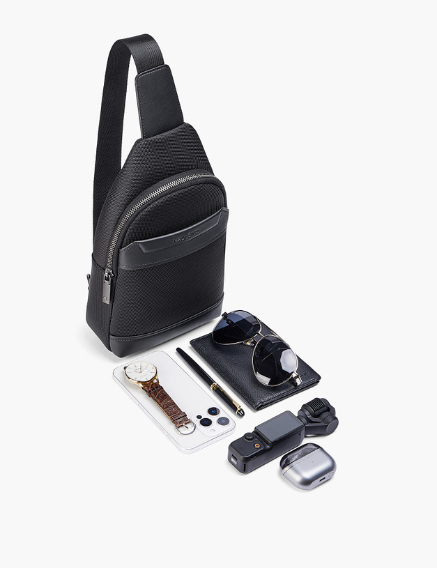 Черная мужская сумка MASCOTTE 604-5237-202 | ракурс 5