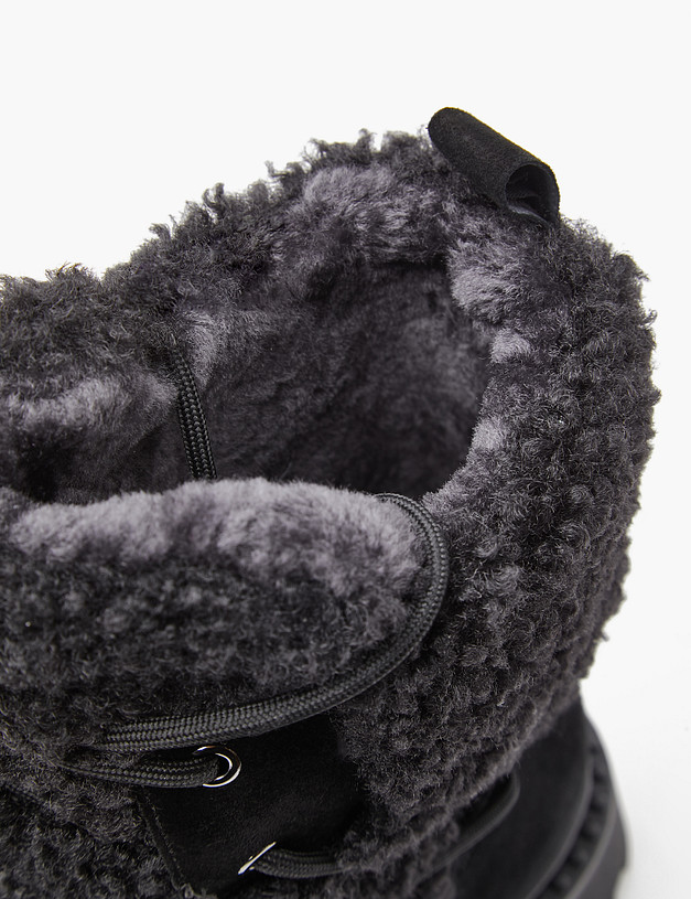 Черные женские зимние ботинки MASCOTTE 233-3201738-3605M | ракурс 7