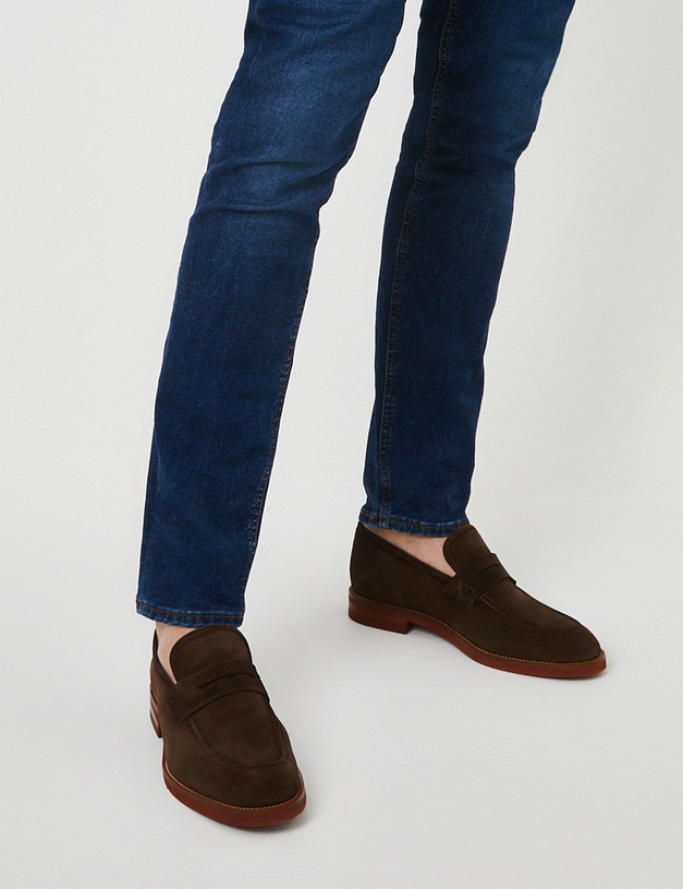 Коричневые мужские лоферы MASCOTTE 175-511011-2225M | ракурс 2 Коричневые мужские лоферы MASCOTTE 175-511011-2225M | ракурс 2