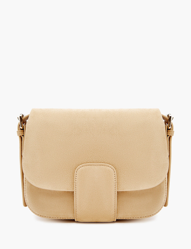 Бежевая женская сумка из велюра MASCOTTE 660-3107-608 | ракурс 2