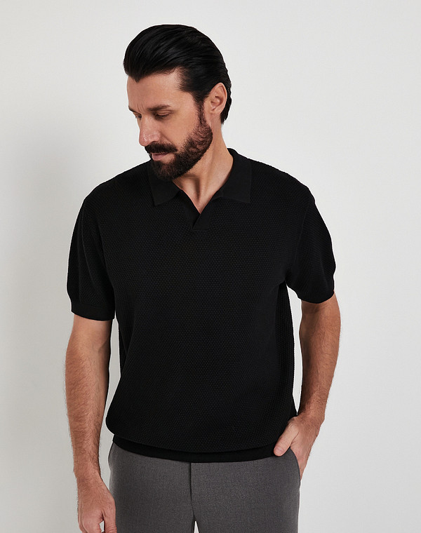 971-6115-2602 Джемпер-поло мужской черн, Mascotte