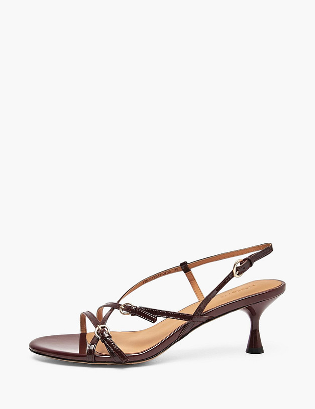 Бордовые женские босоножки MASCOTTE 126-612611-0705 | ракурс 2